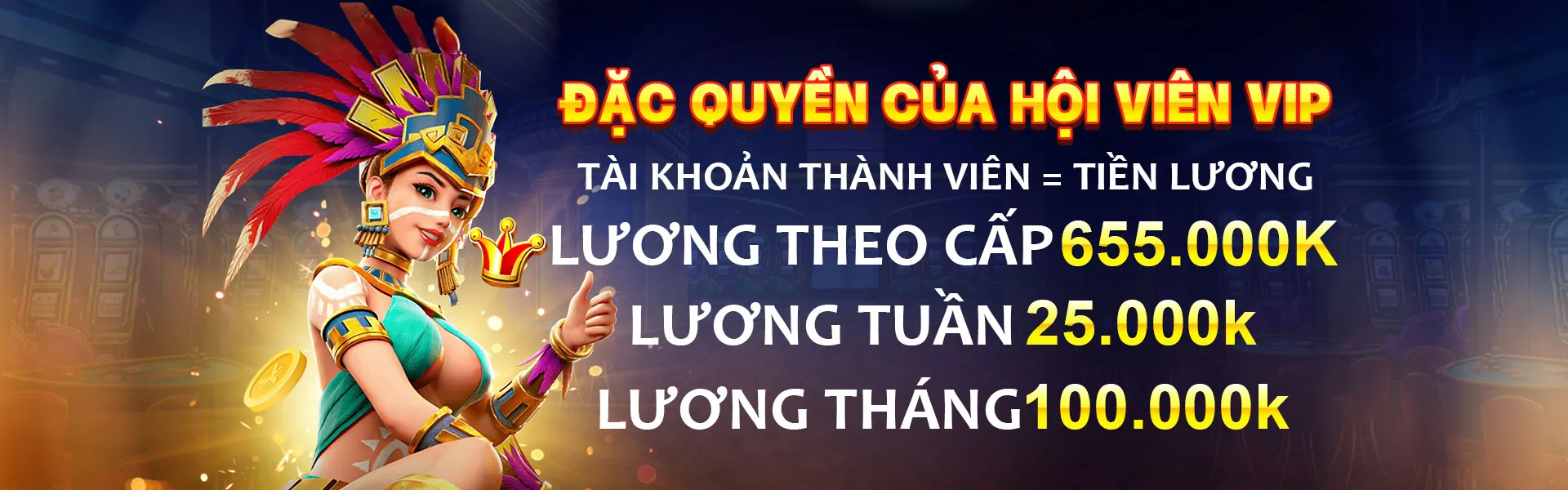 Hình ảnh banner Cấp Độ VIP tại bonusfreebet link vào với các đặc quyền sang trọng
